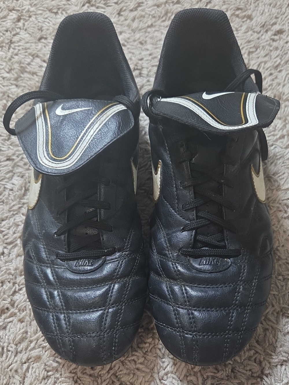 Nike Tiempo Mystic III FG 366180-018 Soccer Cleats Football Boots Men US Size 9